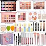 All in One Makeup Kit, Make Up Gift Set for Women, Makeup Kit for Women Full Kit, Includes Foundation Face Primer Eyeshadow Concealer Liquid Blush Lipgloss Eyeliner Mascara Cosmetic Brushes Set - Image 2