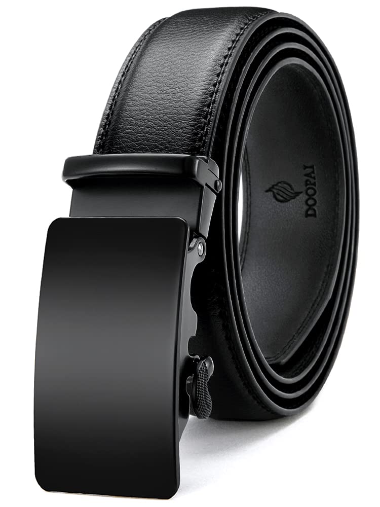 DOOPAI Gürtel Herren aus Echtleder, Automatik Ratschengürtel 3,5 cm Breit mit Geschenkbox