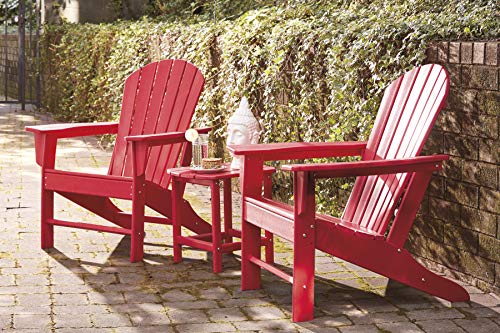 Signature Design By Ashley Sundown Treasure Outdoor Patio Hdpe Weather Resistant Adirondack Chair, Red #TOP5