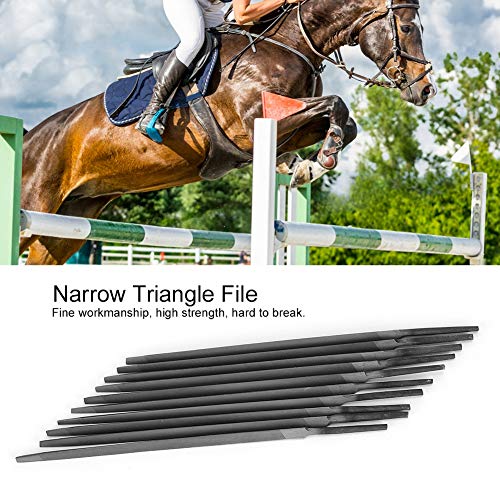 wosume Smalle Driehoek met hoge weerstand, Naaldbestanden, 5 duim Half Ronde Vlakke amp Equestrian Materiaal voor Paardensport - Afbeelding 8