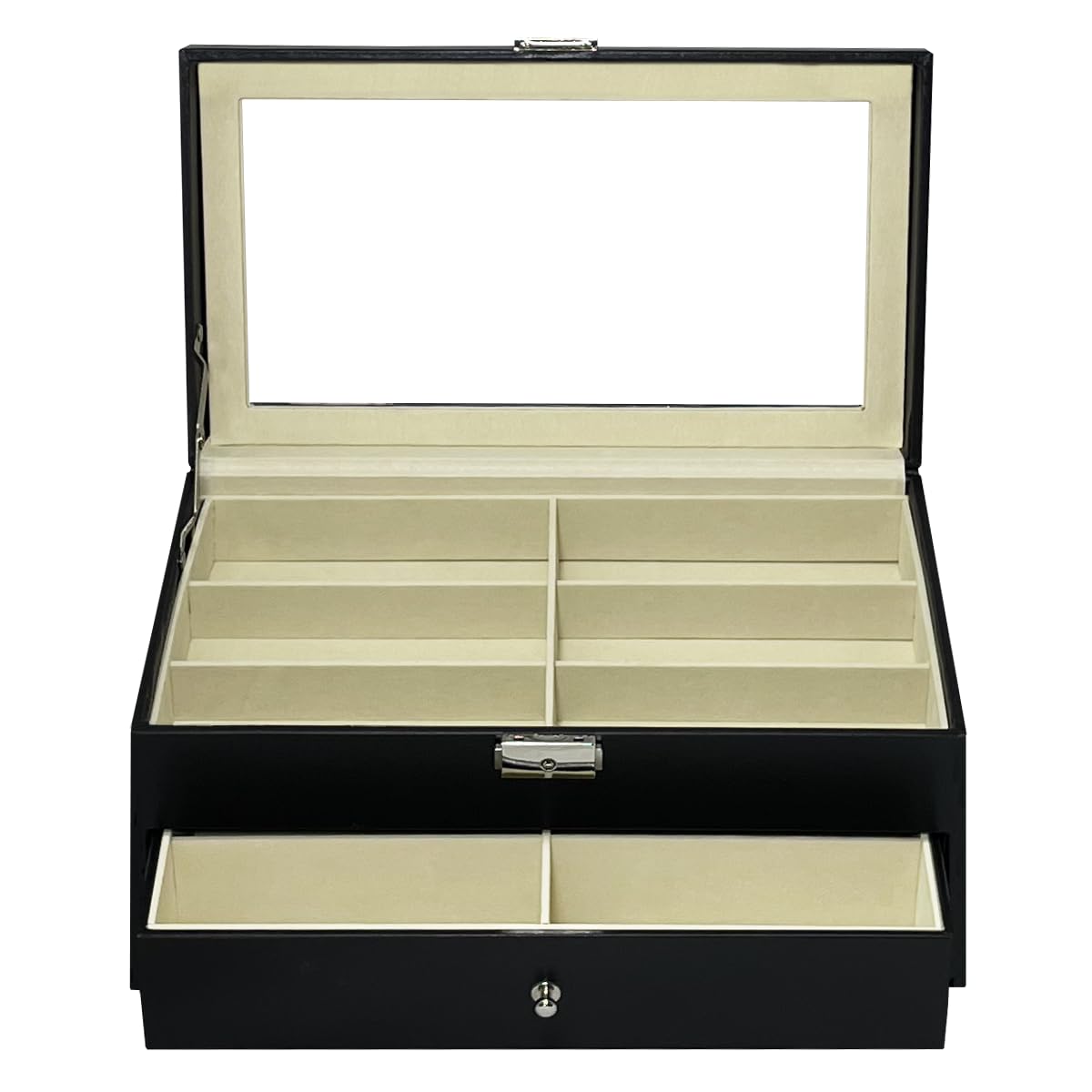 MR Maestro Relojero Vitrina para Gafas Organizador de Joyas Estuche Almacenamiento 12 Gafas de Sol
