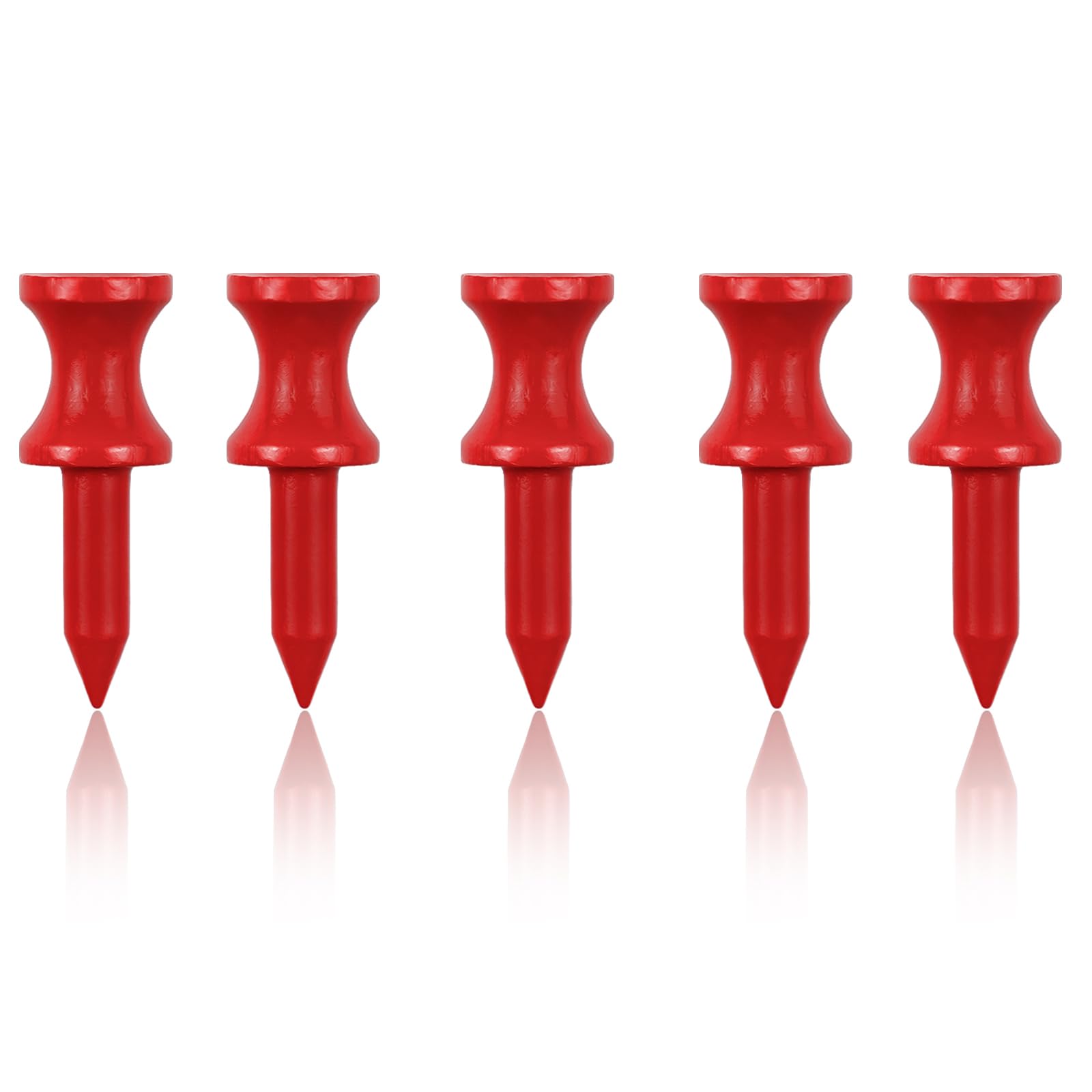 Zivisk Wooden Golf Tees Red 32MM Castle Tees 100 Count