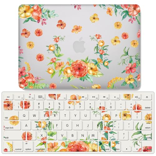 Cas pour MacBook Air 15 M2 A2941 Coque Fleurs Oiseau JZ