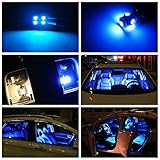 LED Premium Blue Light Interior Package Kit for Chevy Malibu 2005-2012 (9 pcs)