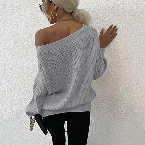 Damestrui, gebreide trui, eenkleurig, met woordkraag, lange mouwen, casual, sweatshirt, bovenstuk, strepentrui, tops, outwear - Image 4