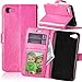 Produktbild Wenlon Handy PU Hülle für Lenovo ZUK Z2/Z2 Plus, Hochwertige Business Kunstleder Flip Wallet Handyhülle mit Card Slot Funktion, Bracket Funktion - Rose rot