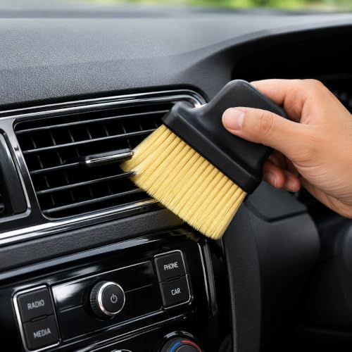 Image of 6-in-1 Car Cleaning Kit with Portable Handheld Vacuum Cleaner, Microfiber Cloth, Car Duster, Dashboard Cleaning Brush, Soft Detailing Brush & Cleaning Accessories for Car Interior & Exterior