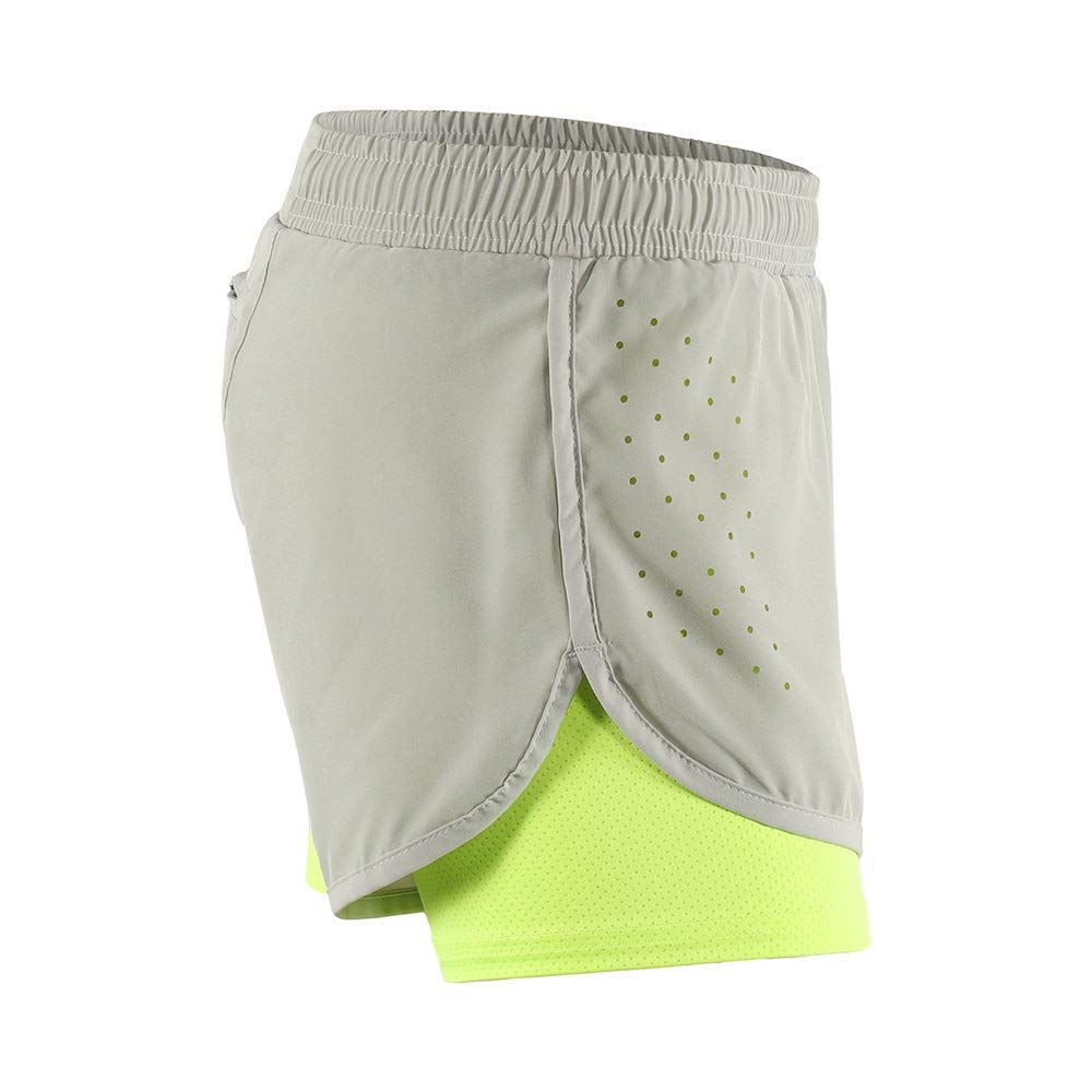 Lixada 2 en 1 Pantalones de correr para mujer de secado rápido [Transpirables] con zapato interior más largo