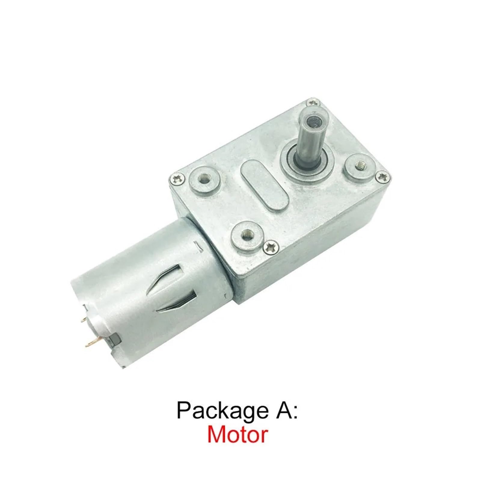 JGY-370 silnik z przekładnią ślimakową 6 V wysoki moment obrotowy 12 V silnik prądu stałego, niska prędkość, reduktor 12 V, mikro-samoblokujący silnik elektryczny (opakowanie A, 23 obr./min_12 V)