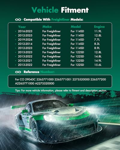 Image of SCITOO AC Compressor for Freightliner for Cascadia 14.8L 2010-2025 | Fast Cooling, Ultra Low Noise (≤72 dB) Air Conditioner Compressor for Summer, with Clutch, 2265771000 226577200 A2265771000