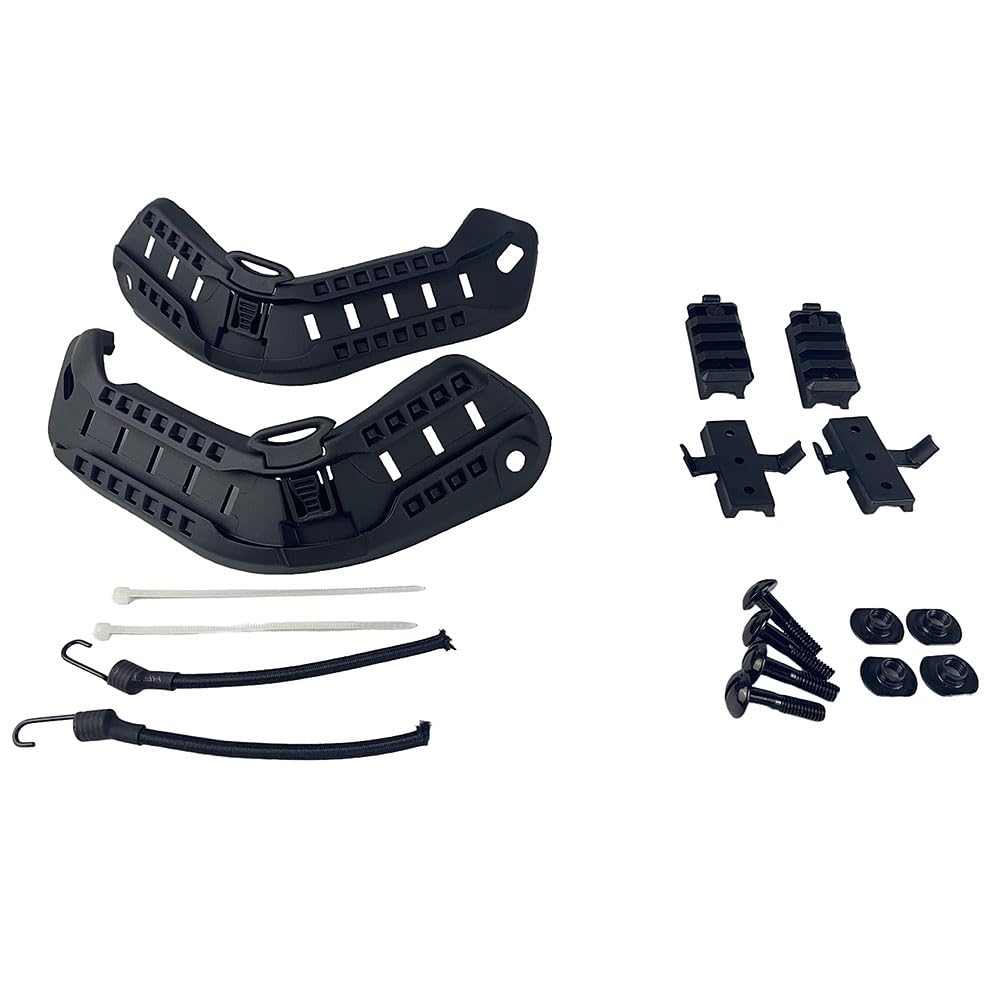 H World Shopping Airsoft Paintball Military Side Rail Set Guide Accessories for MICH Helmet (Black)