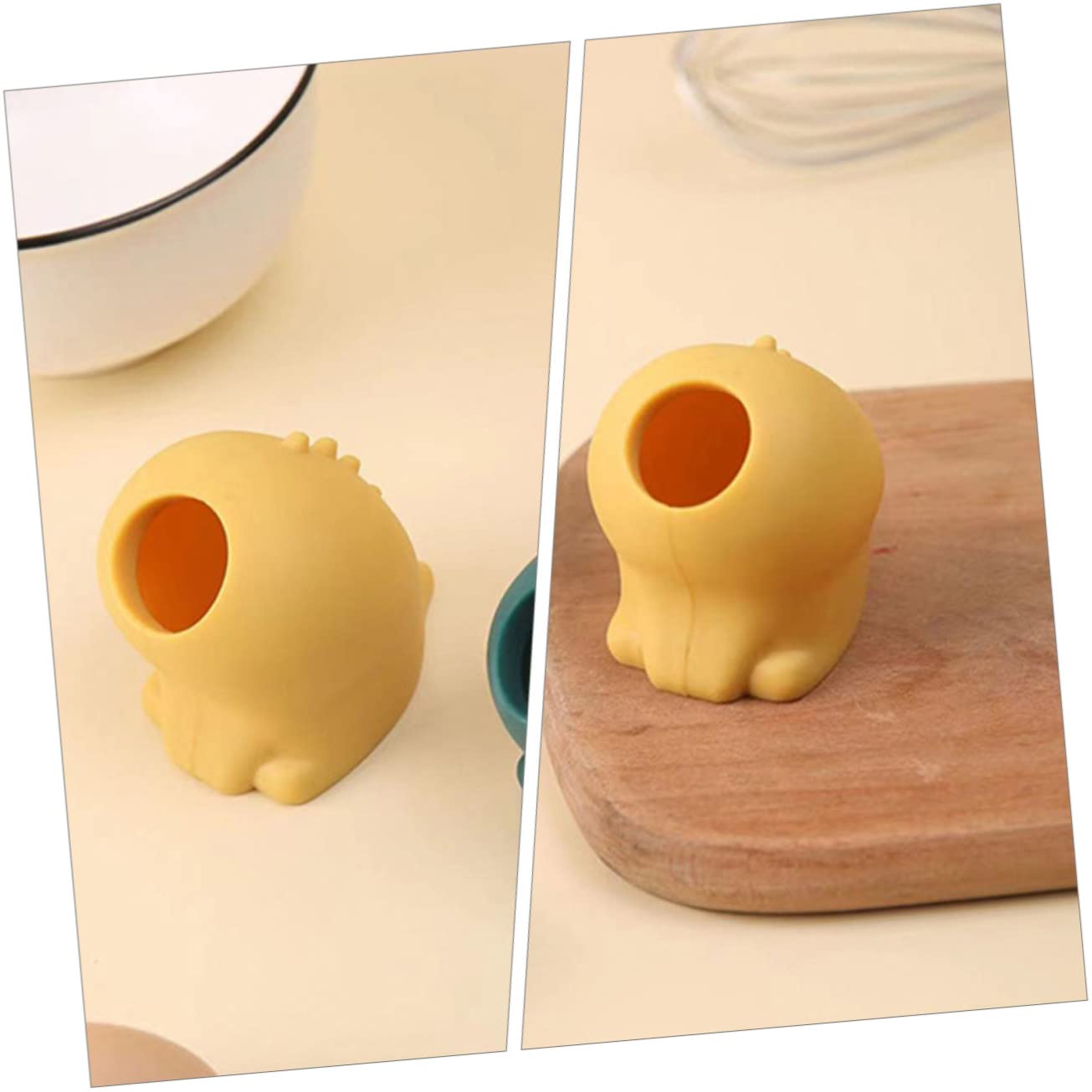 CIYODO 2Pcs Silicone Egg Separator Kitchen Yolk White Divider Efficient Egg White Separator Tool for Cooking Baking Portable Kitchen Gadgets