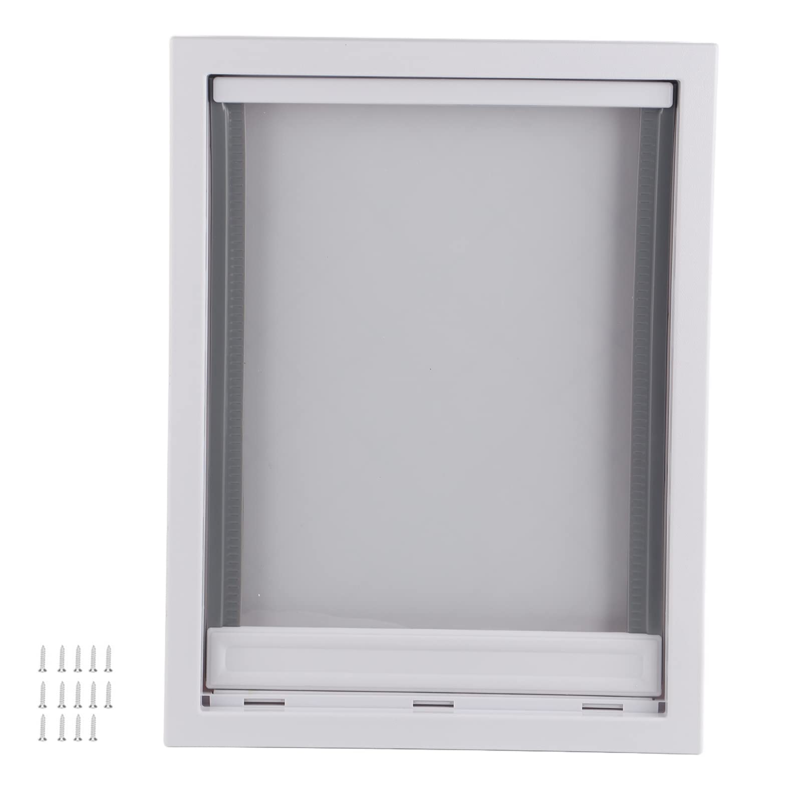Puerta grande para perros, fácil instalación de una valla para perros, puerta especial de entrada y salida para mascotas (blanco)