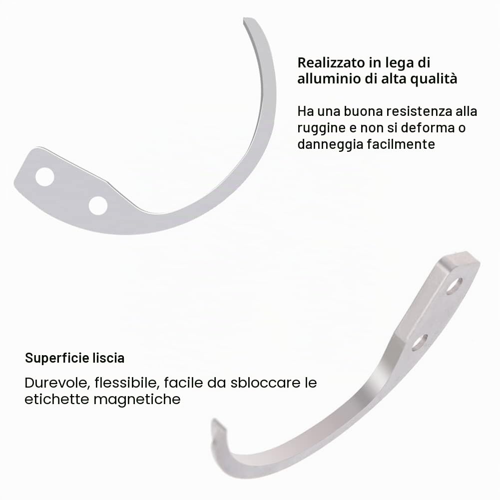 Chiave Magnetica A Gancio,Etichetta Di Sicurezza Elimina Dispositivo,Dispositivo Per Rimuovere Le Etichette Anti Taccheggio,Separatore Portatile Di Etichette Di Sicurezza In Acciaio,1 Pezzo