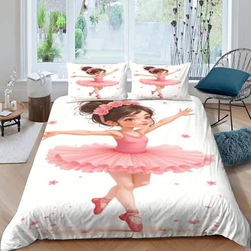 Housse de couette hypoallergique pour lit simple enfant motif danse - 4