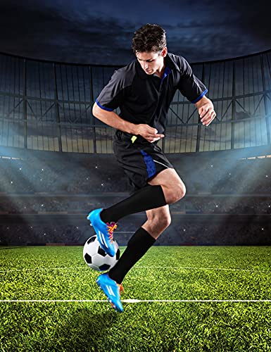 Fitrell 2/3 Pack Soccer Socks For Youth Kids Adult Baseball Softball Football Socks For Men Women Boys Girls,Orange,Small thumb #6