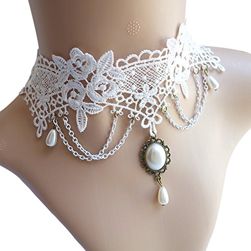 ETERNITY J. Vintage Lace Gothic Style Tassel Pendant Choker Victorian Palace Princess Lolita Necklace Bracelet2