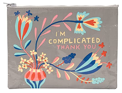 Blue Q Bags, Zipper Pouch, I'm Complicated Thank You, Multicolor, 7.25
