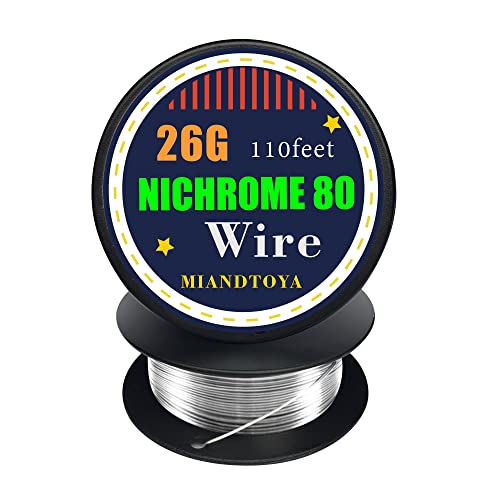 Nichrome Wire 110feet 26Gauge 0.40mm Resistance Wire Bendable Soft for Cutting Foam Handmade Making Findings Beading Crafts