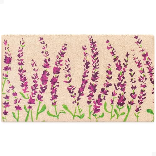 THEODORE MAGNUS Spring Door Mat – Coir Doormat for Outdoor Entrance, Durable Welcome Mat with Non-Slip Backing, Perfect for Front Door and Entryway - Outdoor/Indoor - Wildflowers