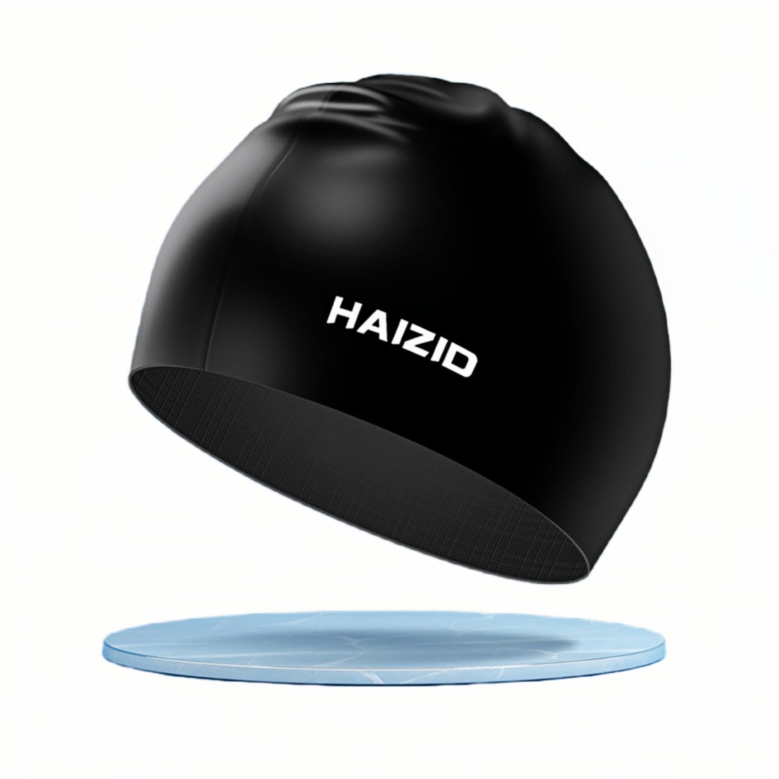 Classic Unisex Adult Swim Hats for Women and Men Swim Cap to Keep Hair Protected, Silicone Bathing Caps Soft Silicone, Comfortable, Non-Slip (Black)