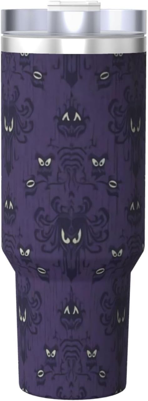 Haunted Mansion 40 oz Tumbler with Handle and Straw Lid | Insulated Cup Reusable Stainless Steel Water Bottle Travel Mug Cupholder Friendly | Gifts for Women Men Him Her - Image 9