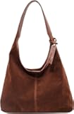 Slouchy Suede Bag for Women Brown Shoulder Tote Bags Crescent Bag Slouchy Hobo Handbag