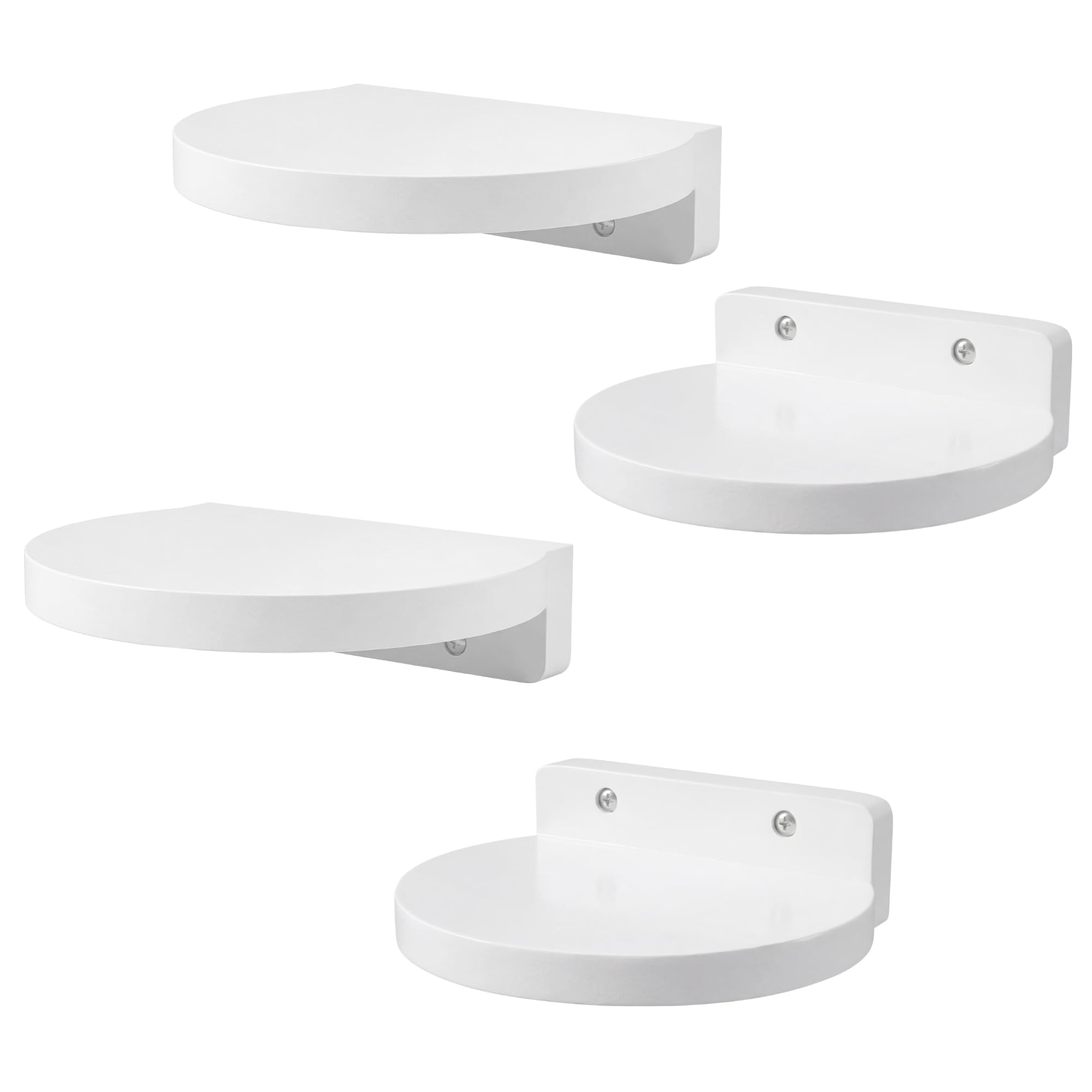 Round Small Floating Shelf,Small Wall Shelves,Mini Speaker Shelf Wood