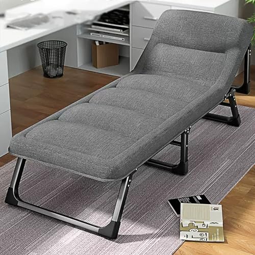 Cama portátil enrollable con colchón para adultos, cuna plegable para acampar y cama de dormir de oficina, soporta 300 libras, tamaño A