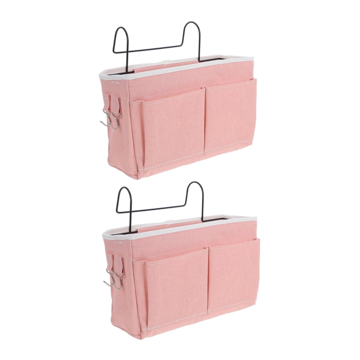 IMIKEYA 2pezzi Borsa Portaoggetti da Appendere in Tessuto Organizer per Libri e Oggetti Essenziali per Letti Castello e Dormitori con Tasche per Comodino