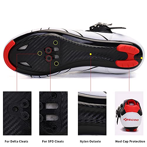 Image of Unisex Cycling Shoes Compatible with pelaton Indoor Road Bike Riding Shoes for Men and Women Delta Cleats Clip Outdoor Pedal