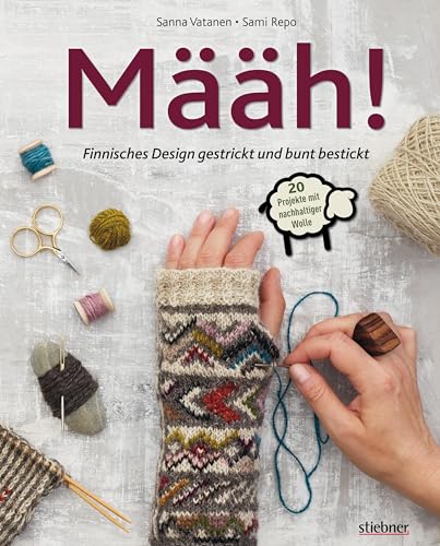 Määh! Finnisches Design gestrickt und bunt bestickt. Nachhaltige...