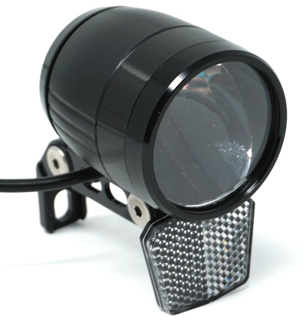 E-Bike Beleuchtung LED Scheinwerfer nach StVZO 100 Lux 6-48 Volt Lampe