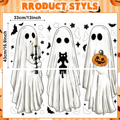 Heirloom Haven 3 Sheets Halloween Large Ghosts Window Clings Decoration - image 2