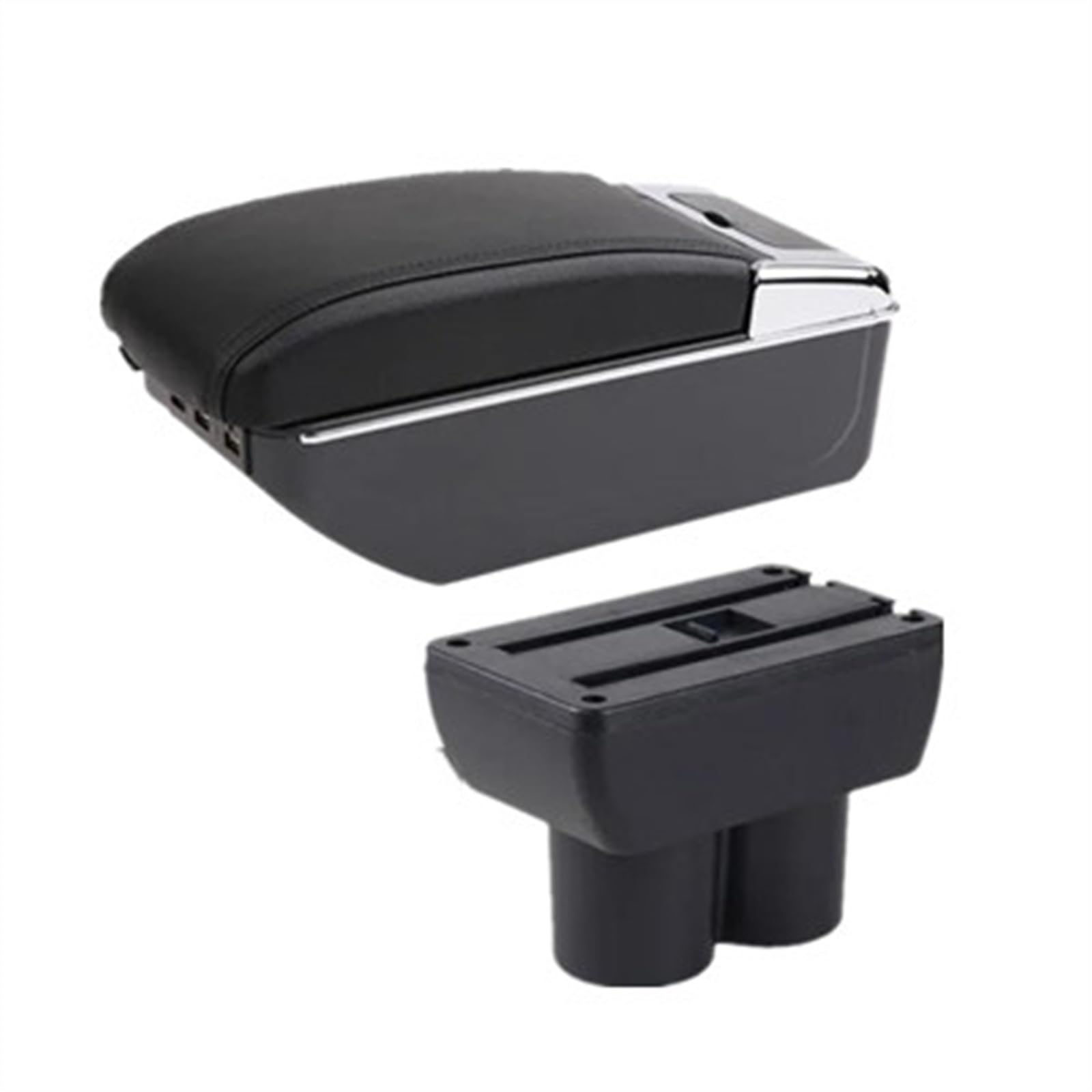 NMJLQW Storage Rack Car Interior Dedicated Armrest Box 1999-2018 Retrofit Parts Center Storage Box For Jimny JB23 JB43(C black line)