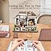 DIY Miniature House Kit- 3D Wooden Puzzle Mini Pet Shop Tiny House Kit for Adults Tiny Home Kit with Furniture Book Nook Kit Dollhouse Booknook Bookshelf Decor