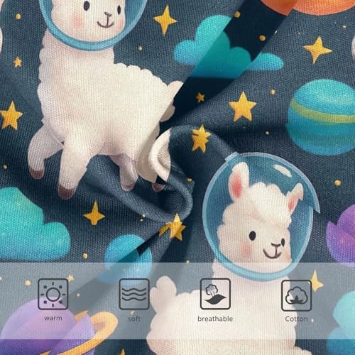 Joisal Cute Llamas Astronaut Blue Little Girl Panties Girls Underwear Toddlers Cotton Aesthetic Briefs Girls Undies 2t3