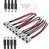 Spezifikationen: Dc stecker 5.5 x 2.1mm Enthält DC Hohlstecker (5,5 mm x 2,1 mm Außendurchmesser x Innendurchmesser). Ideal für Elektronikgeräte wie Überwachungskameras, Audio und Videogeräte.