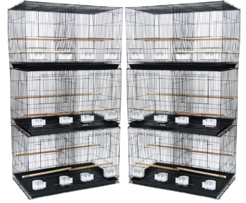 Casafoyer Lot of 6 Small Breeding Cages, Black - (Pack of 2)
