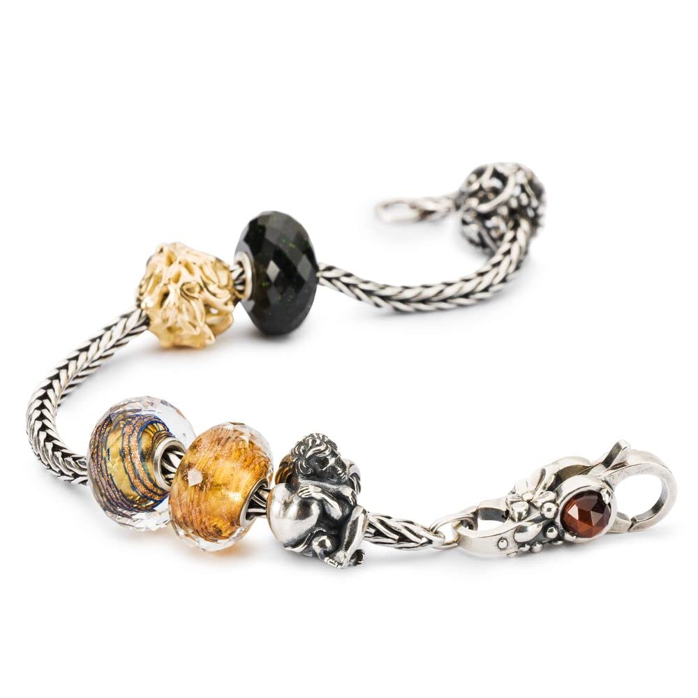 Trollbeads Pietra d'oro verde sfaccettata, small, Vetro, 0