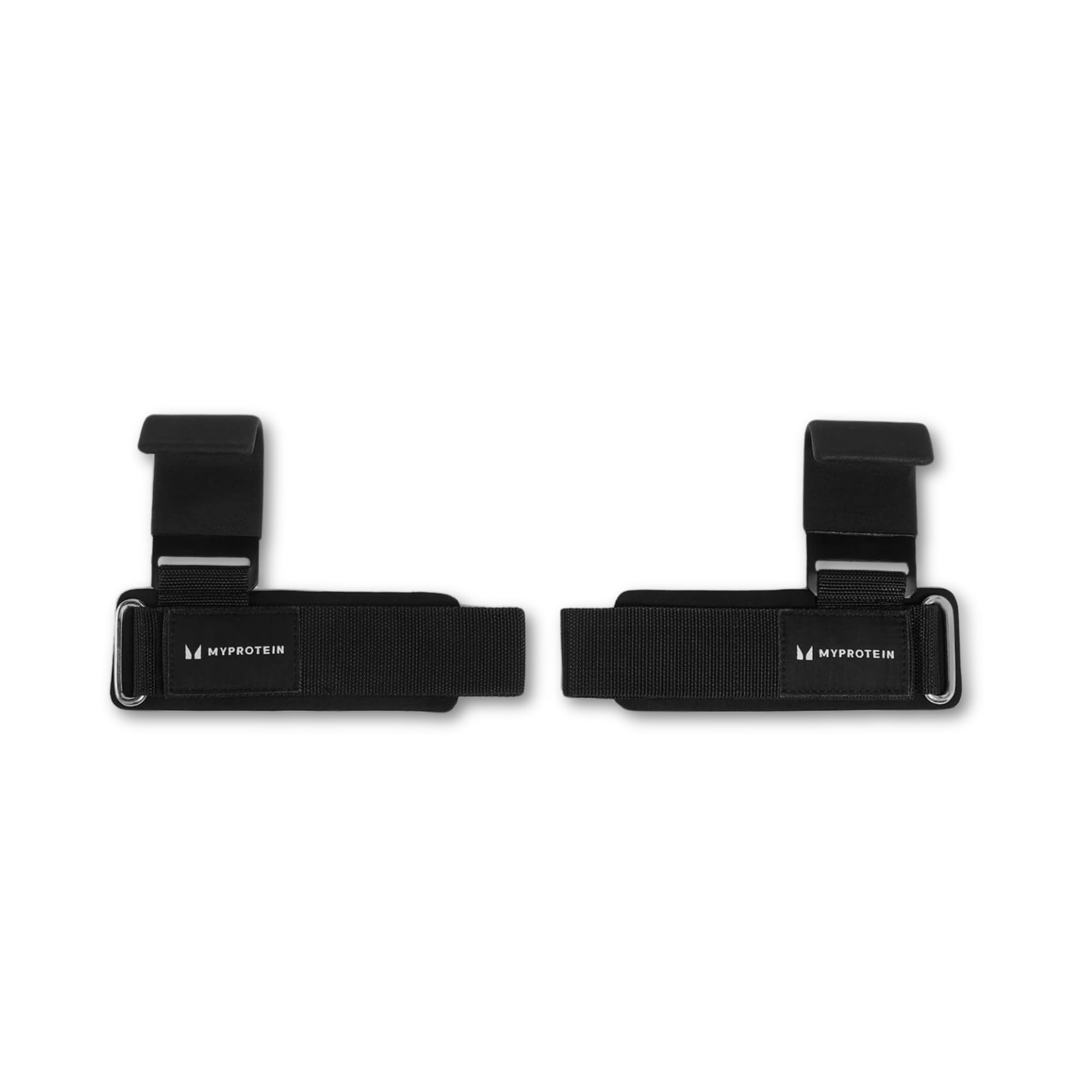 Myprotein Lifting Hooks for Weightlifting – Heavy Duty Deadlift & Pull-Up Hook Straps for Enhanced Grip – Adjustable Wrist Support for Powerlifting, Bodybuilding, & Gym Training (Black)