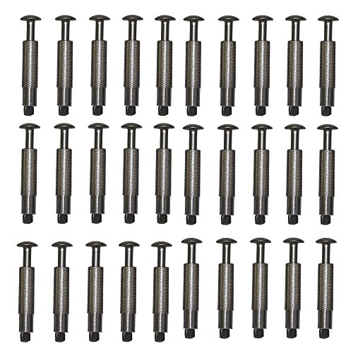 Telepiscinas - Verankerungsschrauben aus Plane, Pool-Abdeckung, 100 % rostfrei (Stahl-Aluminium) - Alles in einem einzigen Stück - Kit 30 Stück