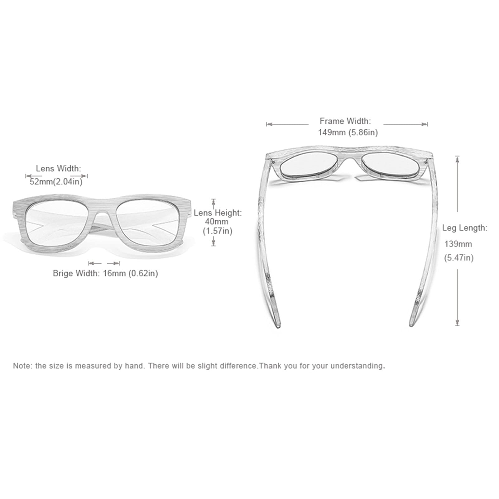 Occhiali da Sole Occhiali da Sole da Uomo retrò Ladies Polarized Wood Natural Wood Bamboo Hollow Temple Design Handmade (Lenses Color : Silver)
