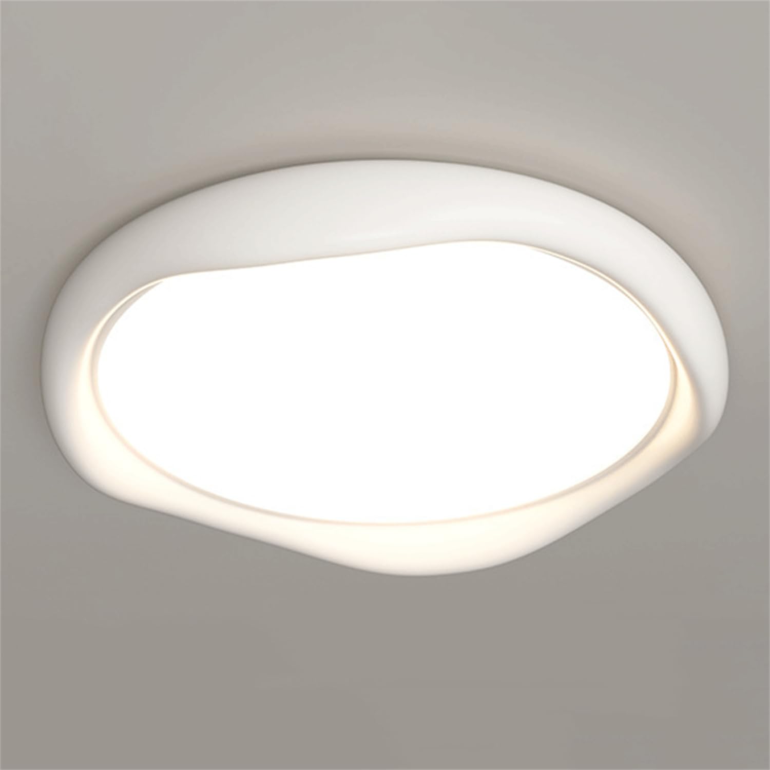 Lámpara De Techo Metálica Blanca Estilo Minimalista