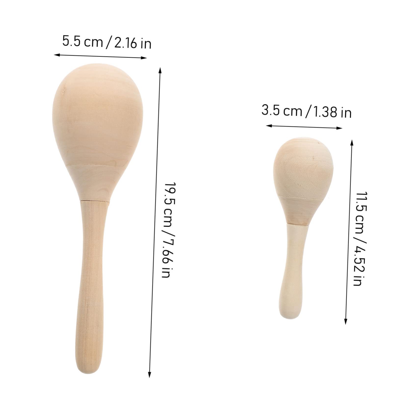 Toddmomy 12stücke Holzmaracas für Junge Mädchen DIY Maracas-rasseln aus Holz Musikinstrumente für Kinderpartys Rassel-musikinstrumente zum Bemalen