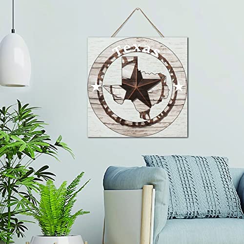Décoration Texas Lone Star panneau mural bois rustique 30cm