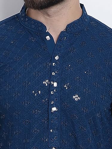 Image of SOJANYA (Since 1958 Men's Pure Cotton Sequence Kurta & Pyjama Set