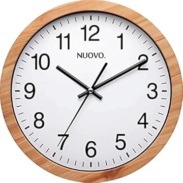 NUOVO orologio da parete rotondo in plastica da 10 "orologio da parete vintage silenzioso resistente ai graffi per cucina camera da letto soggiorno (26 cm/10")