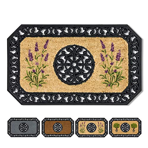 Carpido Fußmatte Beige Lavendel – Sauberlauf 45x75 cm – Türmatte Innen Bereich –...