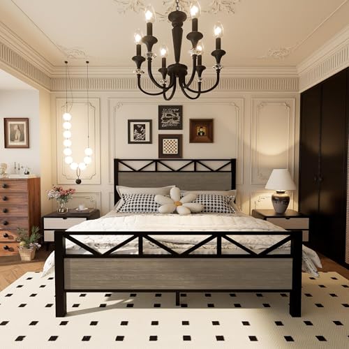 Ball & Cast Full Size Platform Bed Frame with Headboard